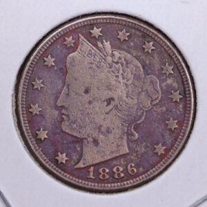 1886 Liberty Nickel, Circulated Collectible Coin. Store #11794