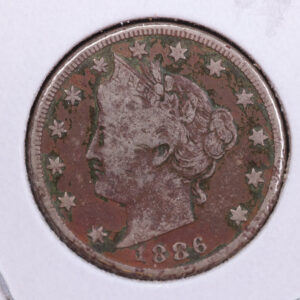 1886 Liberty Nickel, Circulated Collectible Coin. Store #11827