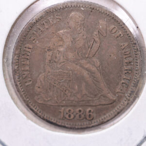 1886-S Seated Liberty Silver Dime., X.F., Store Sale #19151