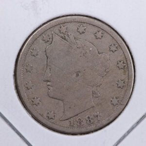 1887 Liberty Nickel, Circulated Collectible Coin. Store #11684