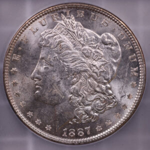 1887 Morgan Silver Dollar., ICG Certified MS-62., Store #0912