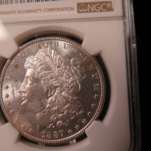 1887 Morgan Silver Dollar, NGC Graded MS 63. Store #03165