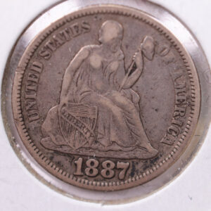 1887-S Seated Liberty Silver Dime., X.F., Store Sale #19155