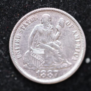 1887 Seated Liberty Dime, Affordable Circulated Coin, SALE #88144