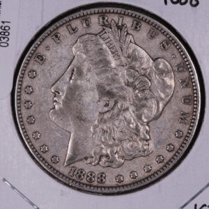 1888 Morgan Silver Dollar, Affordable Circulated Coin. Store #03861
