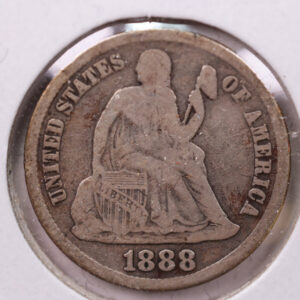 1888-S Seated Liberty Silver Dime., V.F., Store Sale #19158
