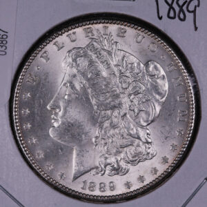 1889 Morgan Silver Dollar, Choice Eye Appeal, Mint State. Store #03867