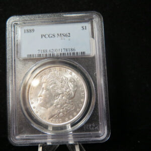 1889 Morgan Silver Dollar, PCGS Graded MS 62. Store #03175