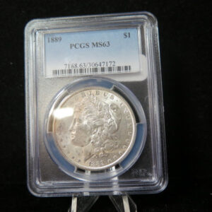 1889 Morgan Silver Dollar, PCGS Graded MS 63. Store #03176