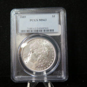 1889 Morgan Silver Dollar, PCGS Graded MS 63. Store #03177