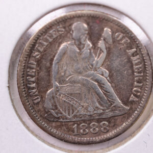 1889 Seated Liberty Silver Dime., A.U ., Store Sale #19162