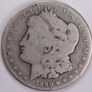 1890-CC Morgan Silver Dollar, Affordable Circulated Coin. Store Sale #03863