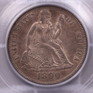 1890 Liberty Seated Dime., PCGS MS-63., Store #0875