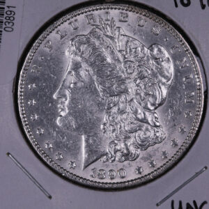 1890 Morgan Silver Dollar, Affordable Uncirculated Coin. Store #03891, 03905