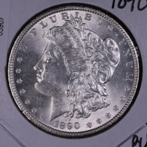 1890 Morgan Silver Dollar, Affordable Uncirculated Coin. Store #03907