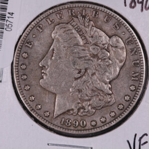 1890-S Morgan Silver Dollar, Circulated Condition. Store #05714