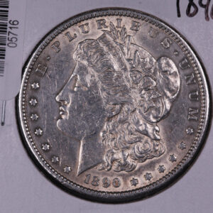 1890-S Morgan Silver Dollar. Circulated Condition. Store #05716, 05723, 22, 20, 21