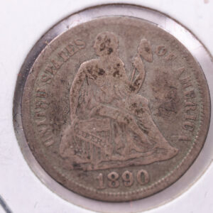 1890 Seated Liberty Silver Dime., V.F., Store Sale #19166