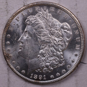 1891-CC Morgan Silver Dollar, Mint State., Store Sale #504