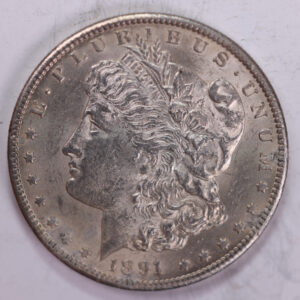 1891-CC Morgan Silver Dollar., Mint State., Uncirculated Coin., Store #2017