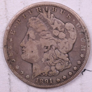 1891-CC Morgan Silver Dollar, Very Good., Store Sale #505