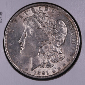 1891 Morgan Silver Dollar, Affordable Circulated Coin. Store #05738, 26, 34, 39.