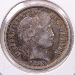 1892 Barber Silver Dime., V.F., Store Sale #19183