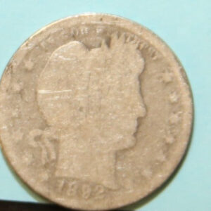 1892 Barber Silver Quarter, Affordable Circulated Coin . Store #231215005