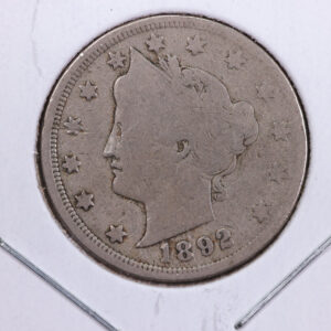 1892 Liberty Nickel, Circulated Collectible Coin. Store #11687
