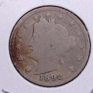 1892 Liberty Nickel, Circulated Collectible Coin. Store #11832
