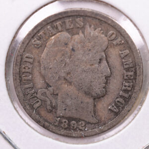 1892-O Barber Silver Dime., V.G., Store Sale #19194