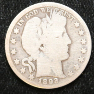 1893-O Barber Half Dollar. Nice Circulated Coin. Store# 2312027