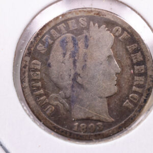 1893-O Barber Silver Dime., V.G., Store Sale #19210