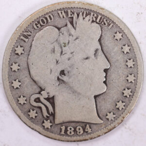 1894 Barber Half Dollar, Good Circulated Coin, Store #H894.03