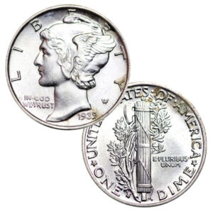 1916 -1945 - 90% Silver Mercury Dimes BU Mixed Dates