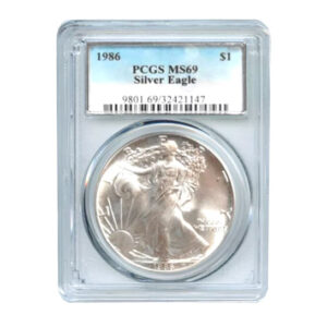 1986 $1 American Silver Eagle MS69 PCGS