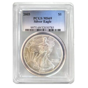 2005 $1 American Silver Eagle MS69 PCGS