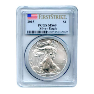 2015 $1 American Silver Eagle MS69 PCGS - First Strike