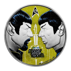 2017 Tuvalu 1 oz .999 Silver Star Trek Mirror Mirror Colorized with Box