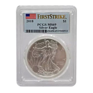 2018 $1 American Silver Eagle MS69 PCGS - First Strike