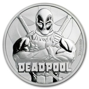 2018 $1 Tuvalu 1 oz .999 Silver Marvel Series Deadpool BU