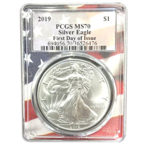 2019 $1 American Silver Eagle MS70 PCGS - First Day of Issue