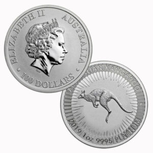 2019 1 oz .9995 Platinum $100 Australian Kangaroo BU