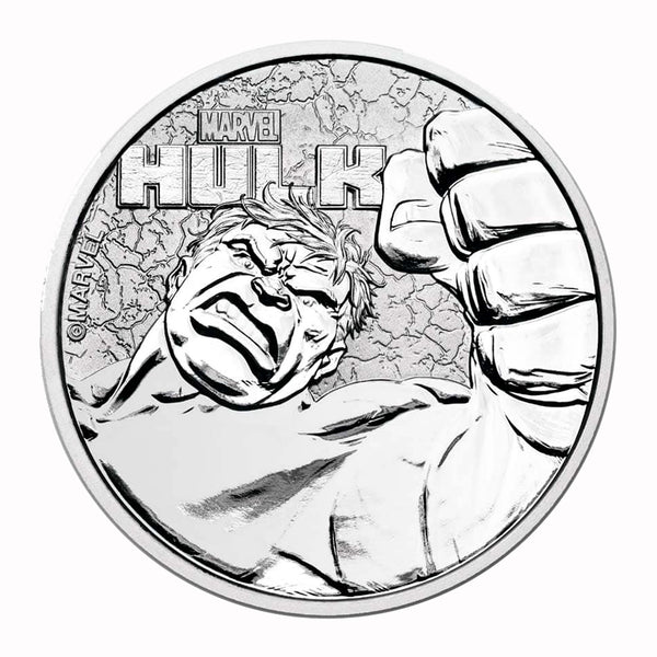 2019 Tuvalu $1 - 1 oz .9999 Silver Marvel Series Hulk BU