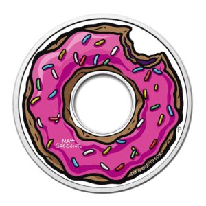 2019 Tuvalu $1 - 1 oz .9999 Silver The Simpsons Colorized Donut Proof