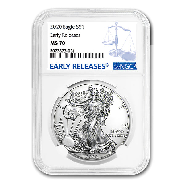 2020 $1 American Silver Eagle MS70 NGC - Early Releases