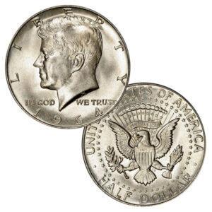 90% Silver 1964 JFK Half Dollar Brilliant Uncirculated (BU)