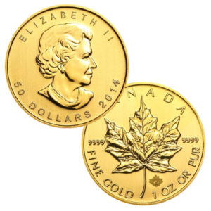 .9999 1 Ounce Gold Canadian Maple Leaf BU - Random Date