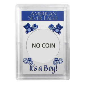 Silver American Eagle HEH Holder - It's A Boy Design No Coin