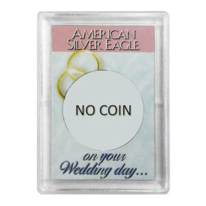 Silver American Eagle HEH Holder - Wedding Day Design No Coin